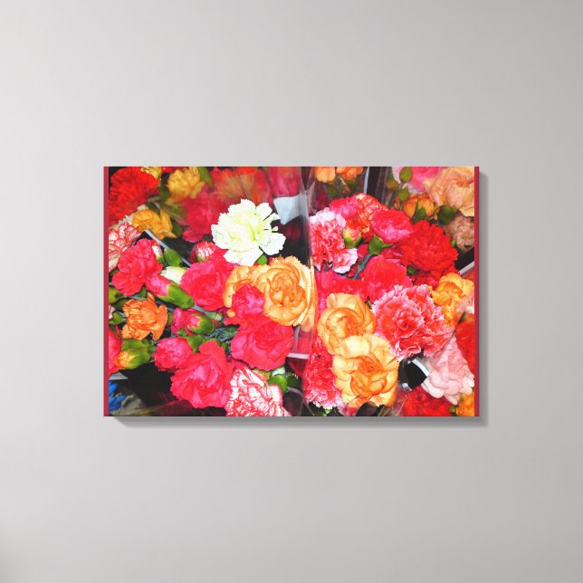 Carnation Flower Mix Canvas Print (Front)