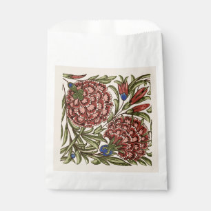 Carnation Flower Tile Antique Rustic Art Favour Bags
