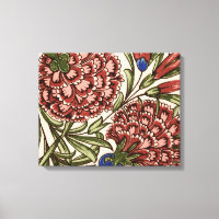Carnation Flower Tile Antique Rustic De Morgan Art