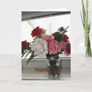Carnation Flowers Bouquet Card
