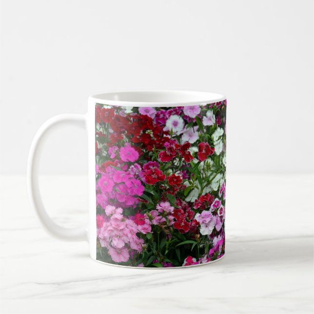 Carnation flowers coffee mug (Left)