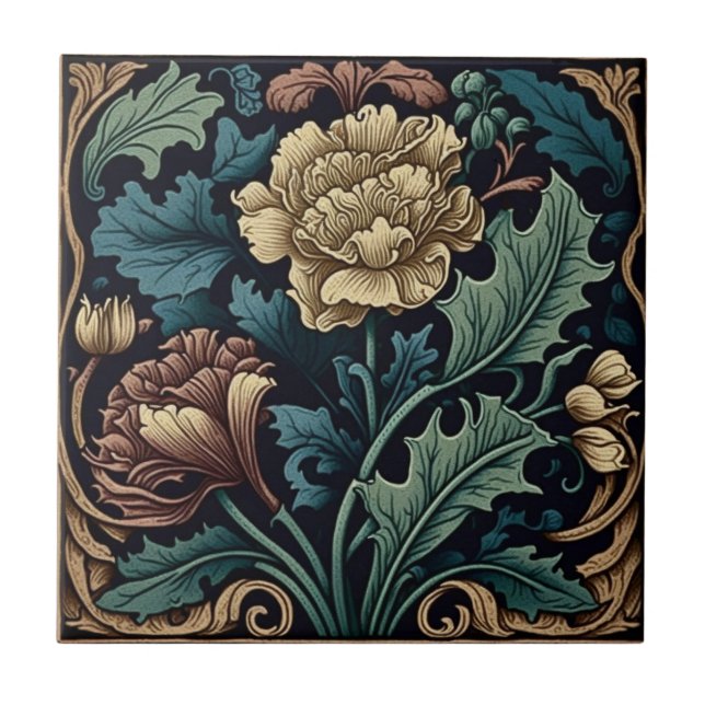 Carnation Flowers Tile (Front)