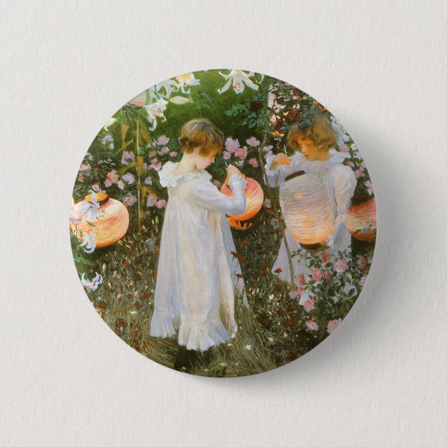 Carnation, Lily, Lily, Rose By John Singer Sargent 6 Cm Round Badge (Front)