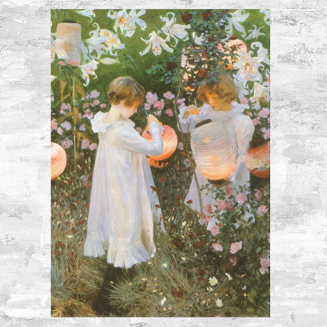 Carnation, Lily, Lily, Rose By John Singer Sargent Card (Creator Uploaded)