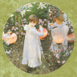 Carnation, Lily, Lily, Rose By John Singer Sargent Classic Round Sticker