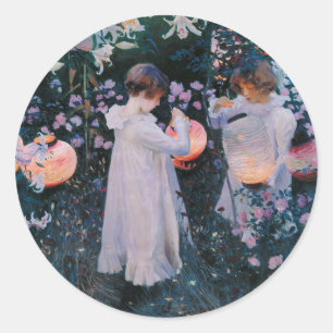 Carnation, Lily, Lily, Rose By John Singer Sargent Classic Round Sticker