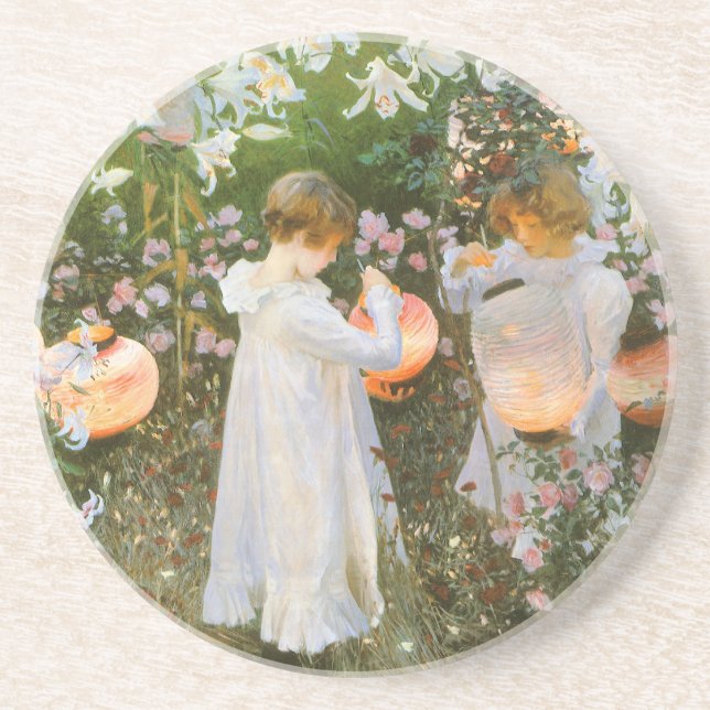 Carnation, Lily, Lily, Rose By John Singer Sargent Coaster (Front)