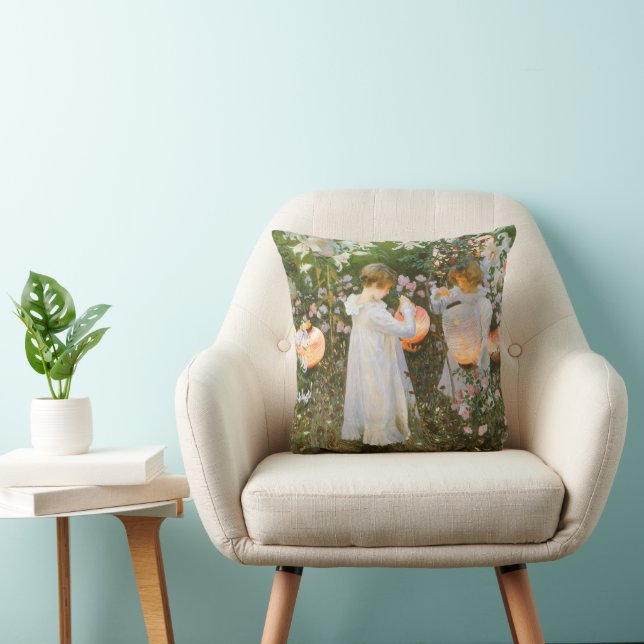Carnation, Lily, Lily, Rose By John Singer Sargent Cushion (Chair)