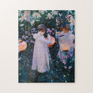 Carnation, Lily, Lily, Rose by John Singer Sargent Jigsaw Puzzle