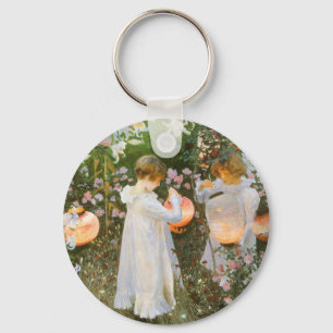 Carnation, Lily, Lily, Rose By John Singer Sargent Key Ring