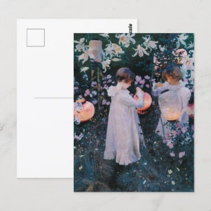 Carnation, Lily, Lily, Rose By John Singer Sargent Postcard