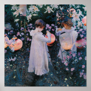 Carnation, Lily, Lily, Rose by John Singer Sargent Poster