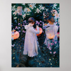 Carnation, Lily, Lily, Rose by John Singer Sargent Poster