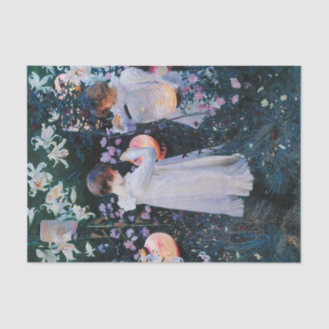 Carnation, Lily, Lily, Rose by John Singer Sargent Tissue Paper (Front)