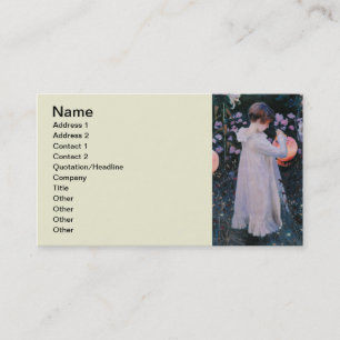 Carnation Lily Lily Rose John Singer Sargent Art Business Card