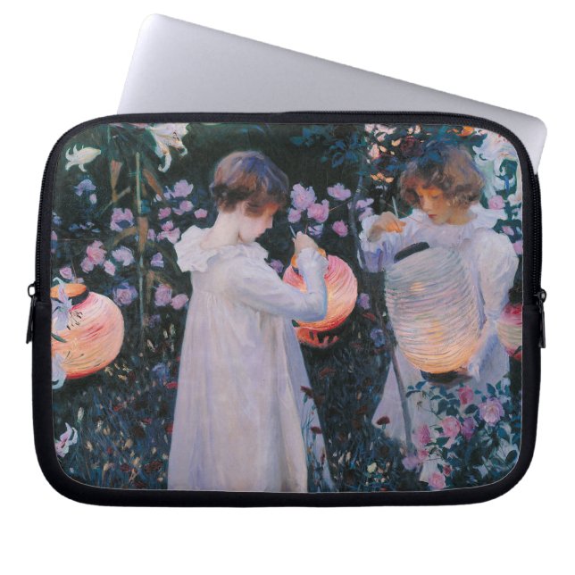 Carnation Lily Lily Rose John Singer Sargent Art Laptop Sleeve (Front)