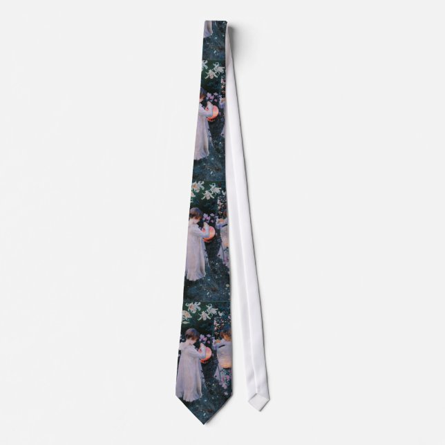 Carnation Lily Lily Rose John Singer Sargent Art Tie (Front)