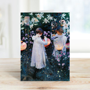 Carnation, Lily, Lily, Rose John Singer Sargent Card