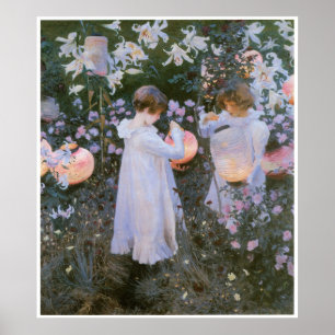Carnation, Lily, Lily, Rose, John Singer Sargent Poster