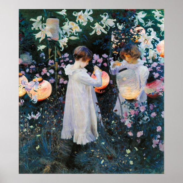 Carnation, Lily, Lily, Rose - John Singer Sargent Poster (Front)