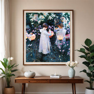 Carnation, Lily, Lily, Rose, Sargent  Poster