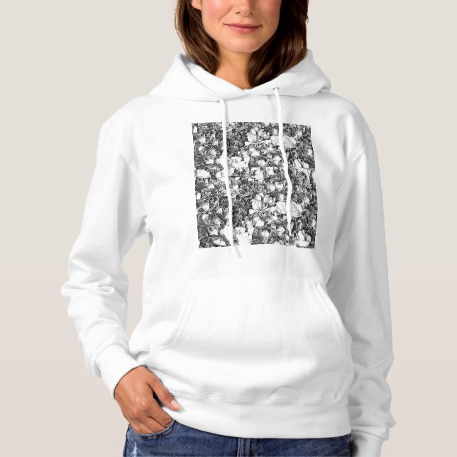 Carnation Pen Hooded Sweatshirt (White) (Front)