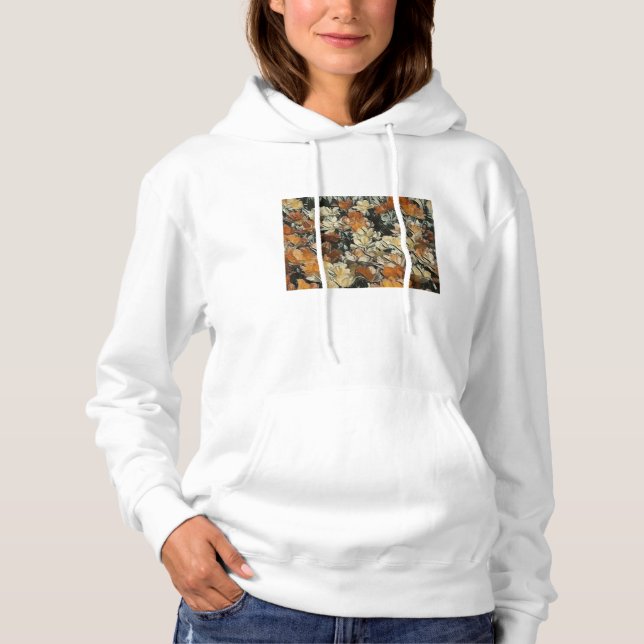Carnation Picasso Basic Hooded Sweatshirt w/ White (Front)