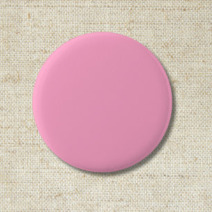 Carnation Pink Solid Colour   Classic   Elegant  6 Cm Round Badge