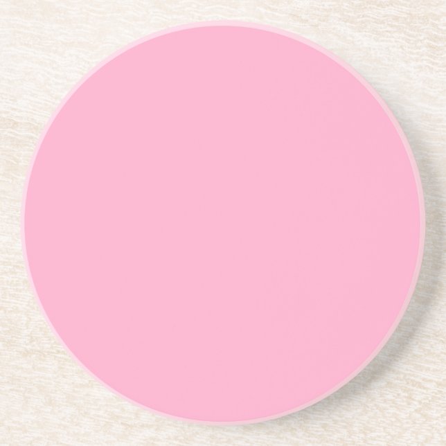 Carnation Pink Solid Colour | Classic | Elegant  Coaster (Front)