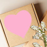 Carnation Pink Solid Colour | Classic | Elegant  Heart Sticker<br><div class="desc">Carnation Pink Solid  Colour | Classic Design | Elegant | Trendy | Stylish | Gift</div>
