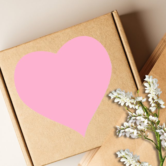 Carnation Pink Solid Colour | Classic | Elegant  Heart Sticker (Creator Uploaded)