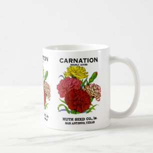 Carnation Vintage Seed Packet Coffee Mug