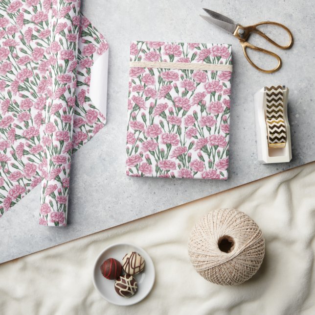 Carnation Whisper Wrapping Paper (Crafts)