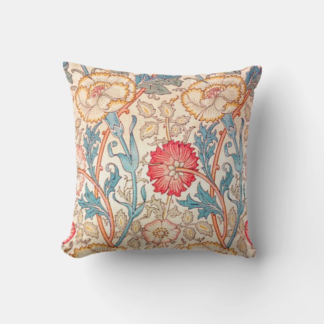 Carnation, William Morris Cushion (Front)