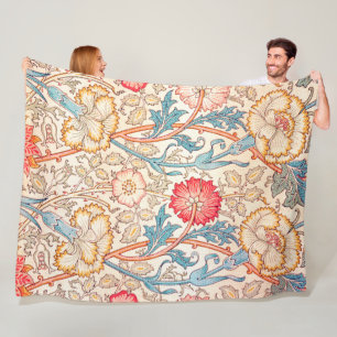 Carnation, William Morris Fleece Blanket