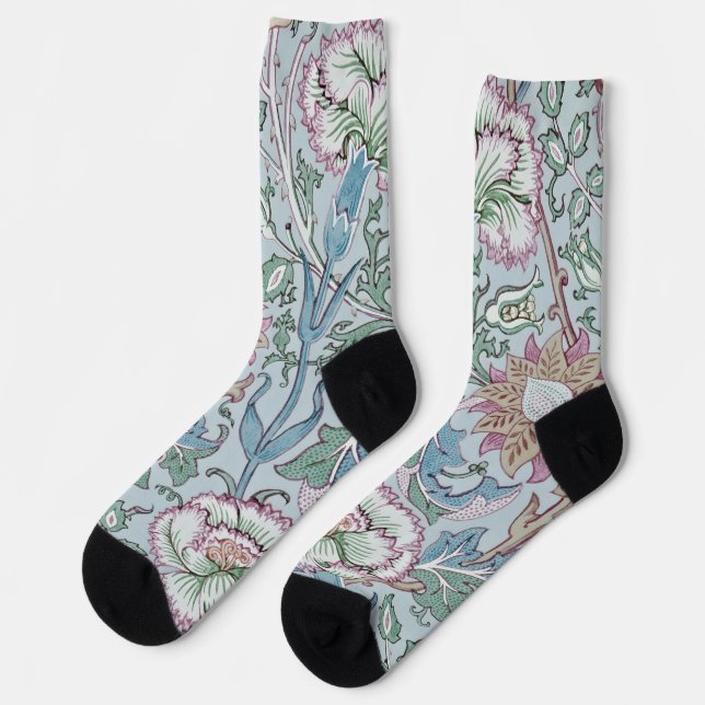 Carnation, William Morris Socks (Left)