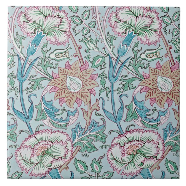 Carnation, William Morris Tile (Front)