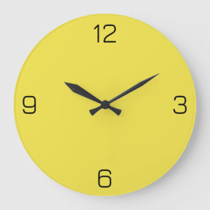 Carnation Yellow F2E349 Colour Add Your Name Optio Large Clock