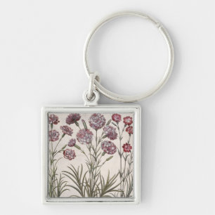 Carnations: 1.Caryophyllus flore majore; 2. Caryop Key Ring