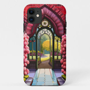 Carnations Adorn Gate, Welcome to Secret Garden iPhone 11 Case