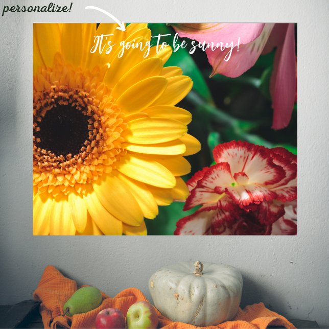 Carnations and yellow gerbera poster (Creator Uploaded)