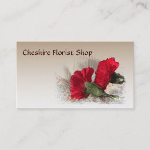 Carnations Florist Business Card