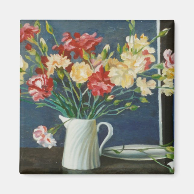 Carnations in a spiral jug 2000 magnet (Front)