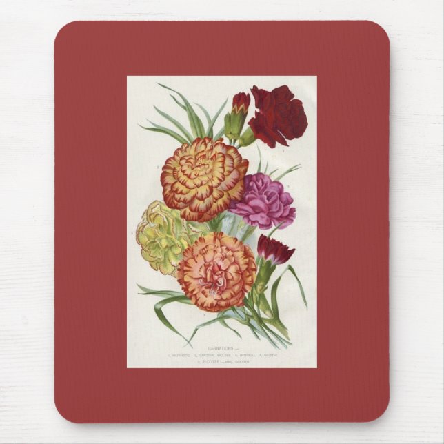 Carnations Mouse Mat (Front)