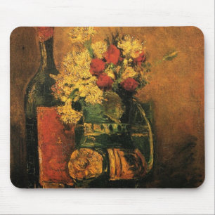 Carnations, Roses and a Bottle by Vincent van Gogh Mouse Mat
