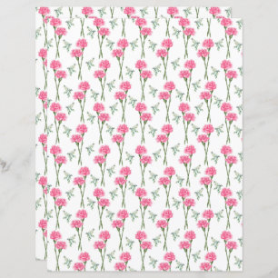Carnations Scrapbook Paper