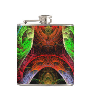 Carnaval Abstract Art Hip Flask