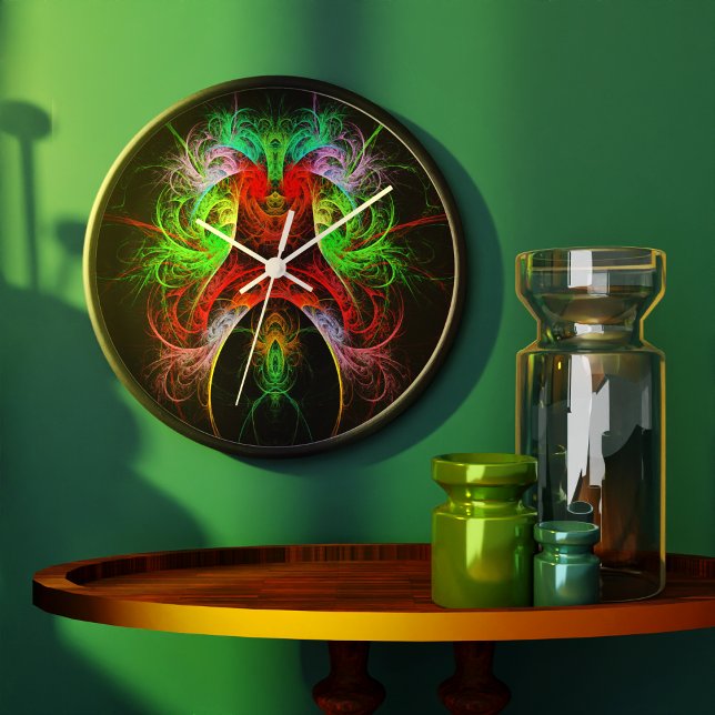 Carnaval Abstract Art Round Large Clock (Carnaval Abstract Art Round Clock)