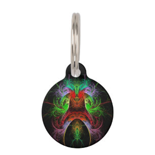 Carnaval Abstract Art Round Pet Tag