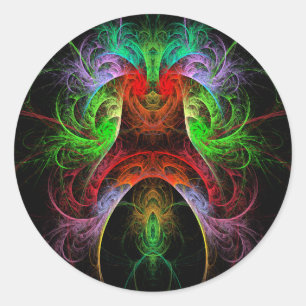 Carnaval Abstract Art Round Sticker